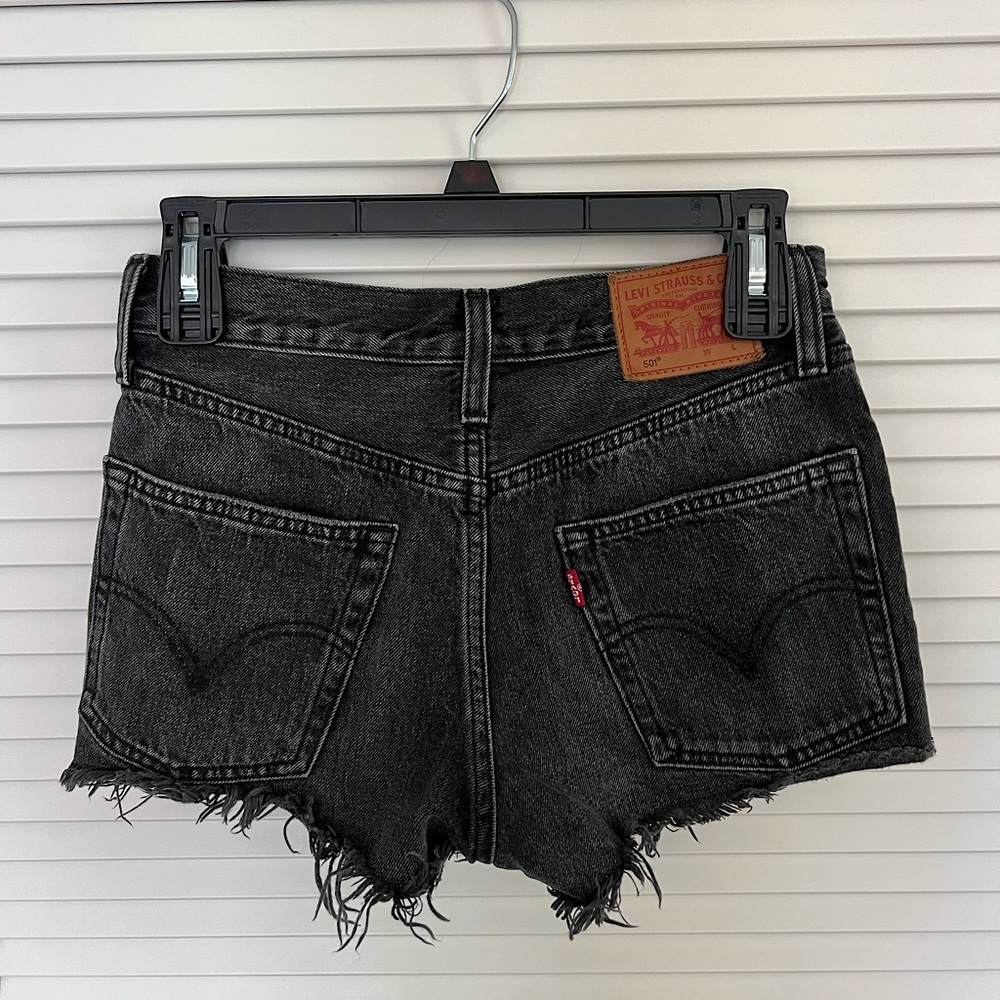 Levi’s cutoff jean shorts- black, women’s size 24